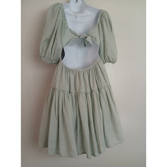 VICI CATCH FEELS PUFF SLEEVE BABYDOLL MINI DRESS XL - Picture 6 of 7